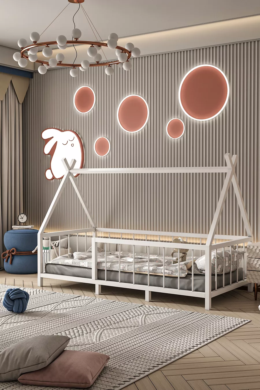 Nouveau lit Montessori pour bébé et enfant Yucin MDF