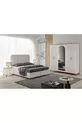 Montage Gratuit - Chambre à Coucher Complète en MDF Nevada avec 6 Portes