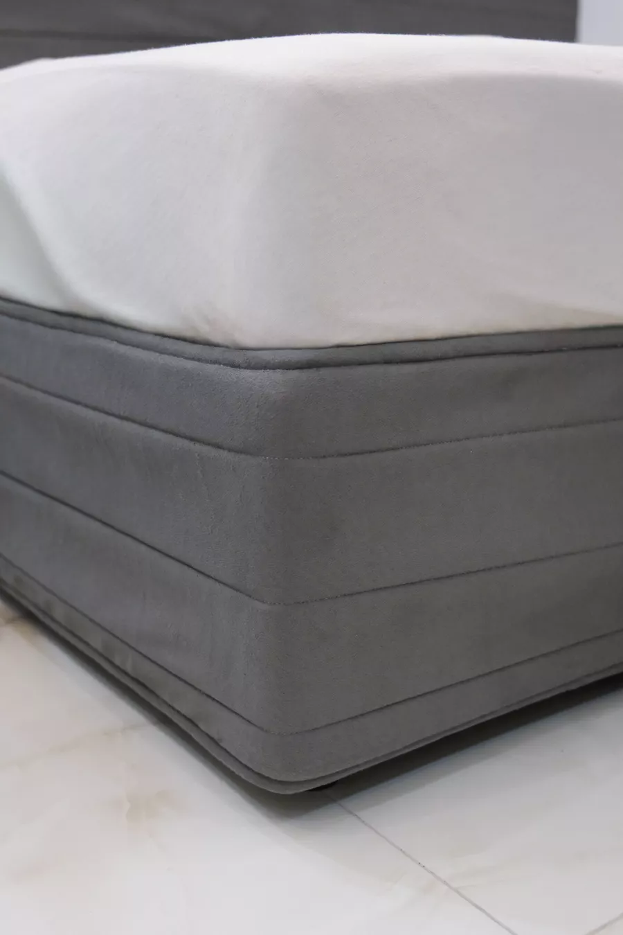 Housse de côté de lit - Tissu matelassé en poil de poulain