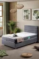 Ensemble de lit Comfort Sofia avec base et tête de lit simple Gris