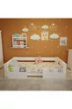 Lit Vega Montessori en MDF blanc avec compartiments, compatible avec matelas M