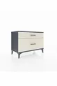 Commode Hyperion 2 tiroirs Anthracite-Pierres de lune