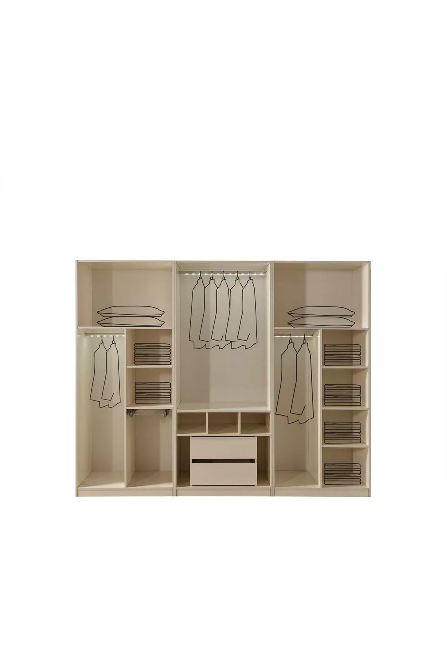 ENSEMBLE DE CHAMBRE À COUCHER LOTUS 6 PORTES