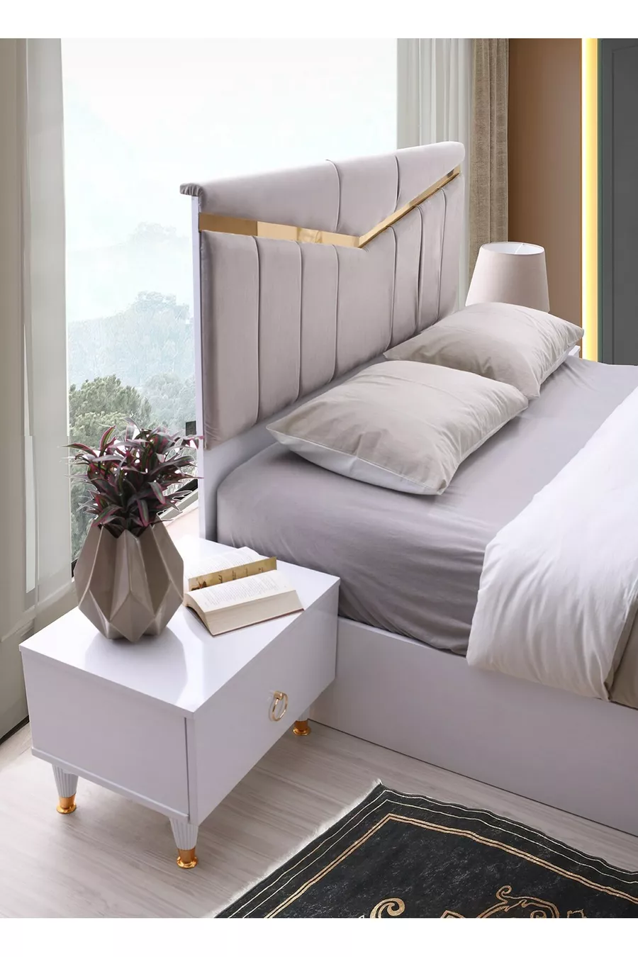 Ensemble de chambre à coucher Şehzade Beyaz Avrasya