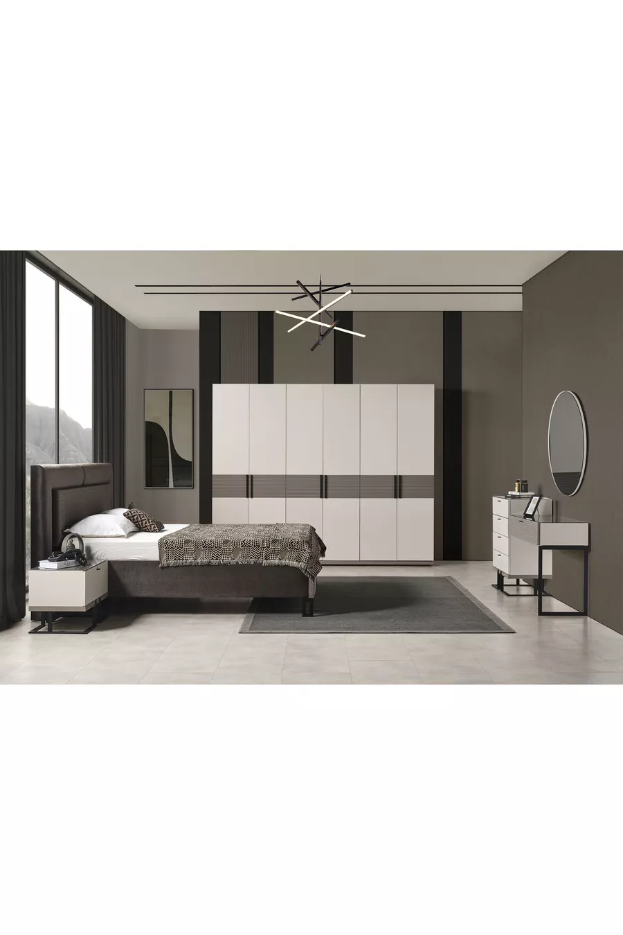 ENSEMBLE DE CHAMBRE À COUCHER ATLAS 6 PORTES
