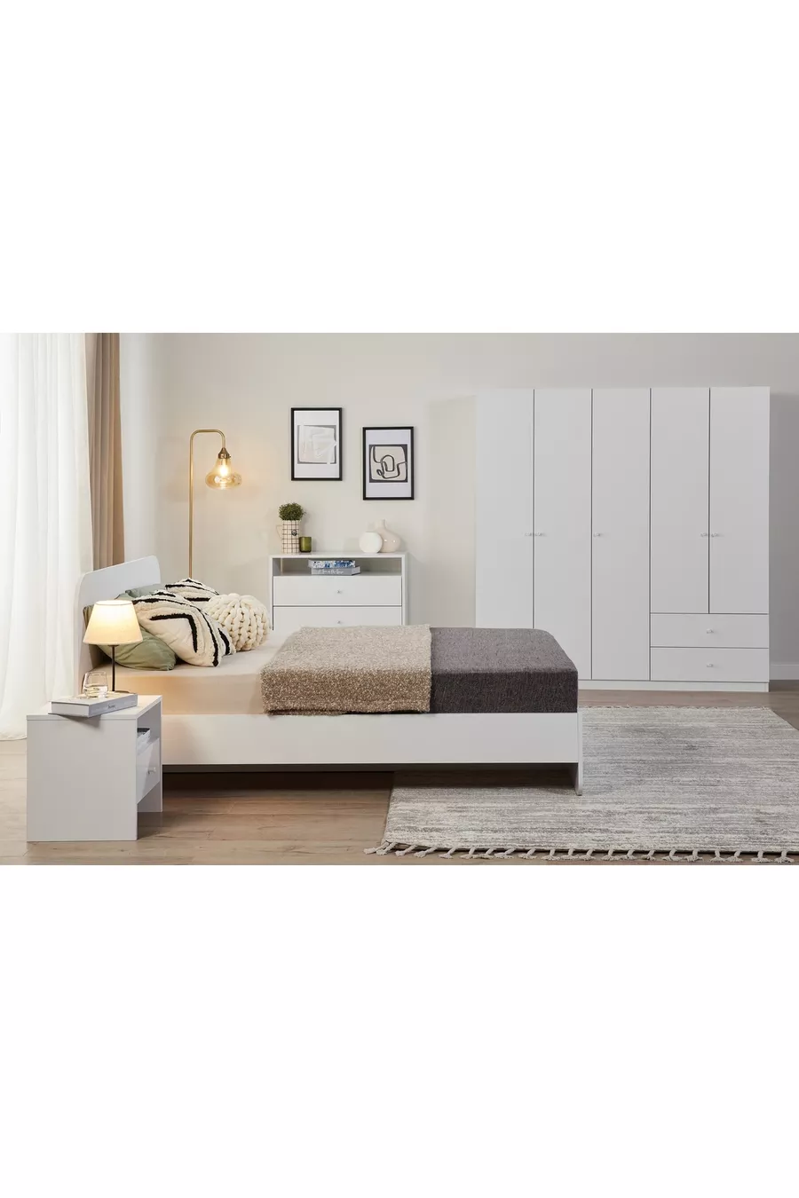 Ensemble de chambre à coucher Bien, 5 portes