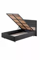 Ensemble Lit Simple Sofia avec Tête de Lit et Sommier Double Anthracite