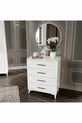 Ensemble de chambre à coucher complet en MDF avec 6 portes, blanc, avec sommier Paris