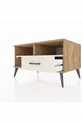 Commode Kronos 2 étagères 1 tiroir Pin-Pierre de lave