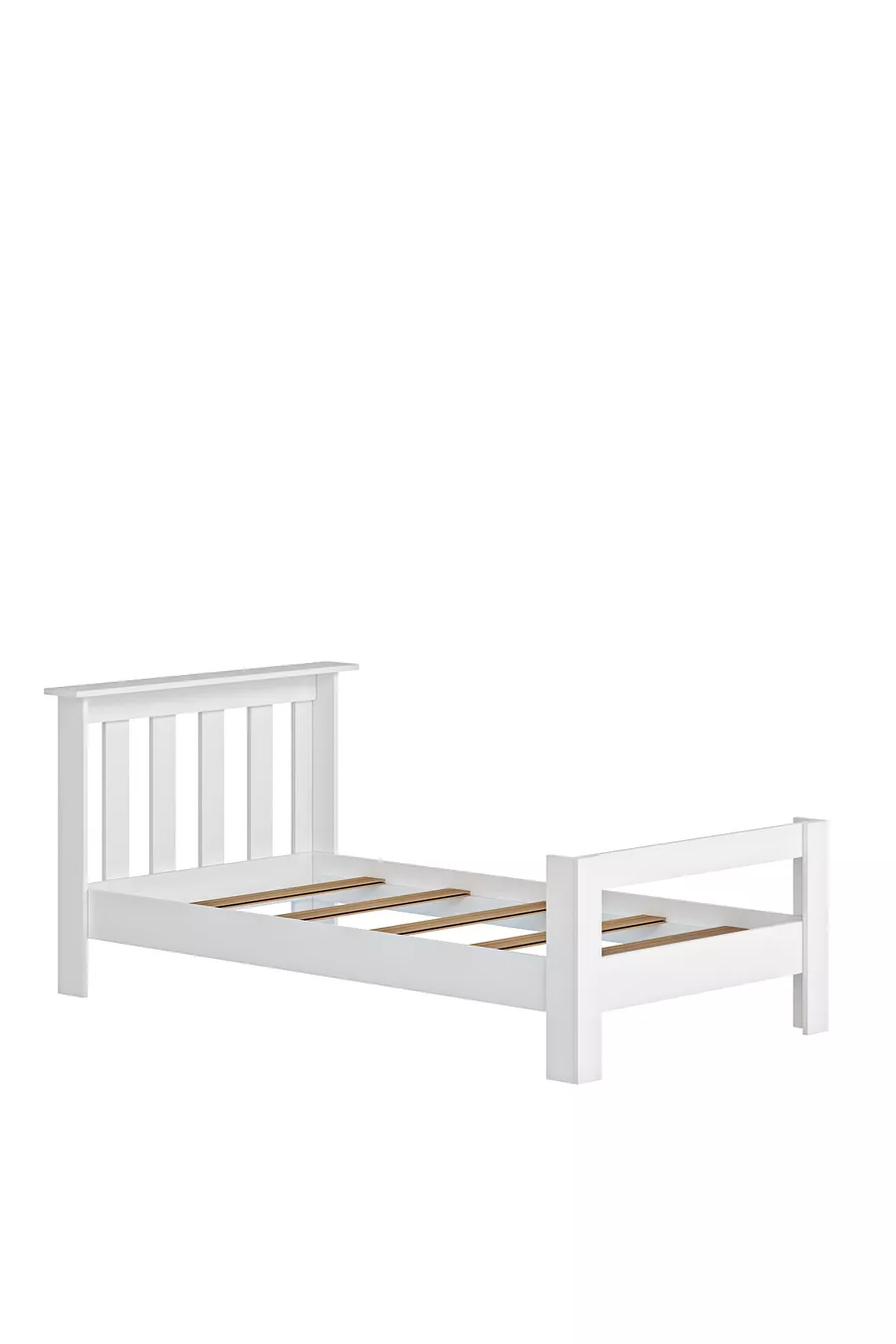 Lit simple Still en MDF blanc