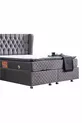 Ensemble tête de lit et sommier Nice, Gris anthracite
