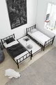 Chambre d'enfant pour jeunes avec lits superposés et lit métallique Zambak Yavrulu Noir