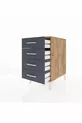 Chevet Kronos 4 tiroirs Pin-Anthracite