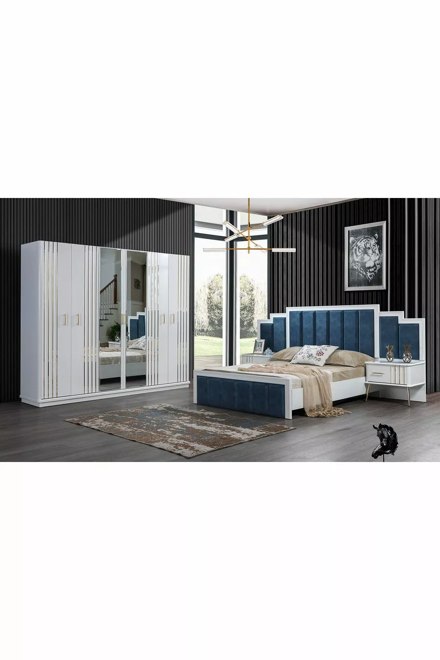 Ensemble de chambre à coucher Erva à base de MDF