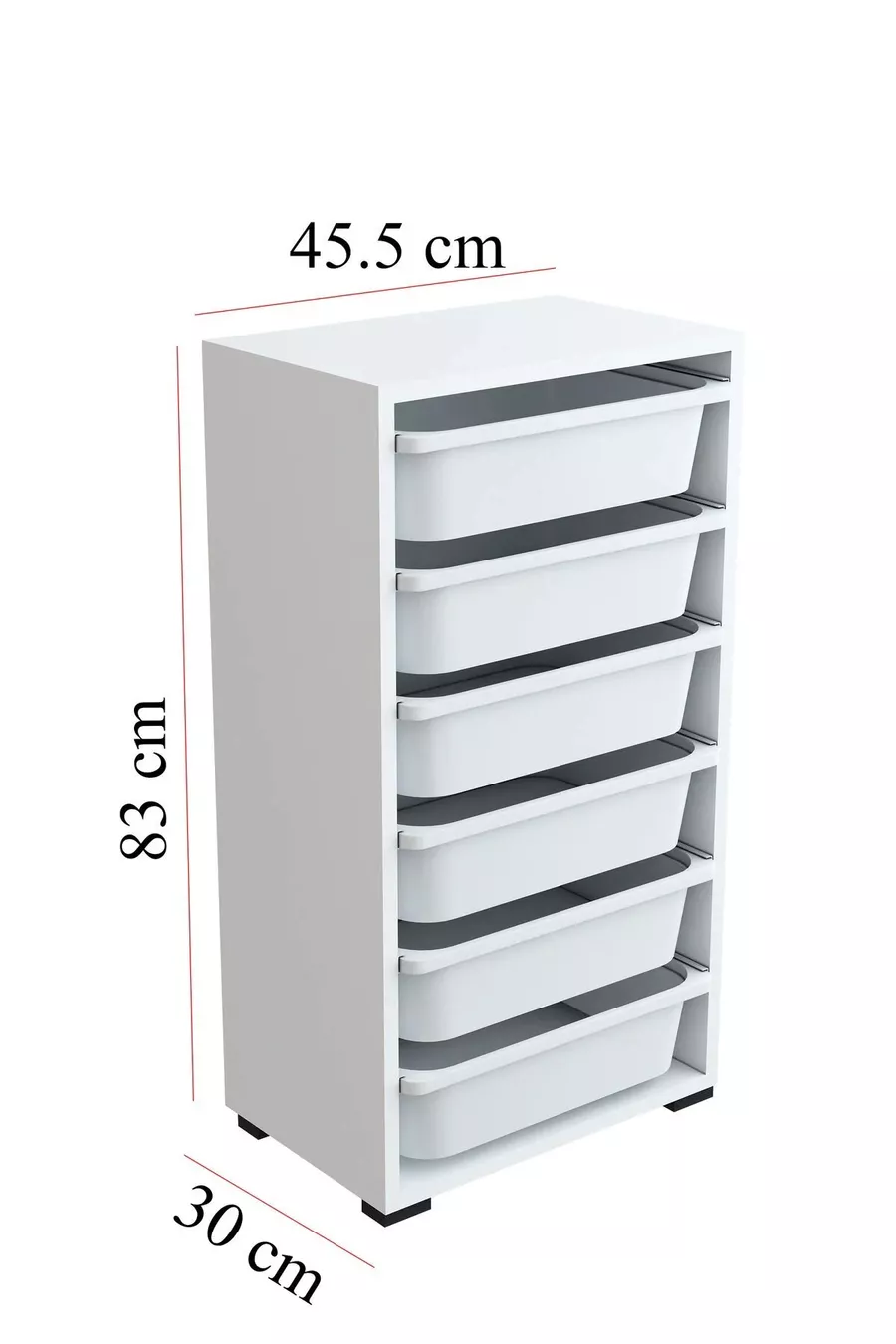 Armoire polyvalente à 6 paniers, armoire de cuisine, armoire pour jouets d'enfants, organisateur de jouets