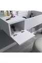 Coiffeuse Murale avec Miroir et Étagère Zakkum, Blanche - Zakkum