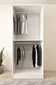 Ases  Armoire Spacieuse 2 Portes 2 Penderies Blanc - Chêne Saphir