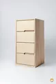 "Natura" Commode en Bois Massif à 4 Tiroirs