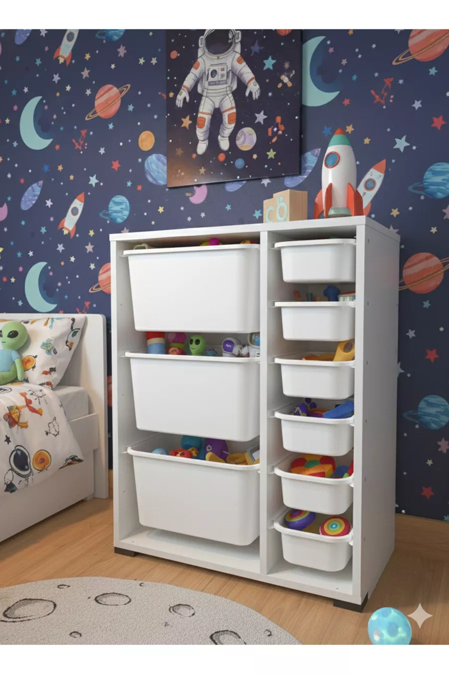 Armoire de Jouets Polyvalente à 9 Tiroirs et Unité de Rangement – Organisateur de Chambre d’Enfant avec ÉTIQUETTE CADEAU