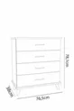 Commode blanche Artemis à 4 tiroirs