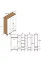 Armoire à 3 portes Kumsal Rt - Anthracite