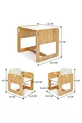 Table et chaises Montessori en bois pour activités et jeux pour enfants de 2 à 4 ans (1 table + 2 chaises)
