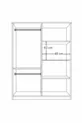 Gm  Atlas Armoire sans miroir noire à 4 portes avec poignées