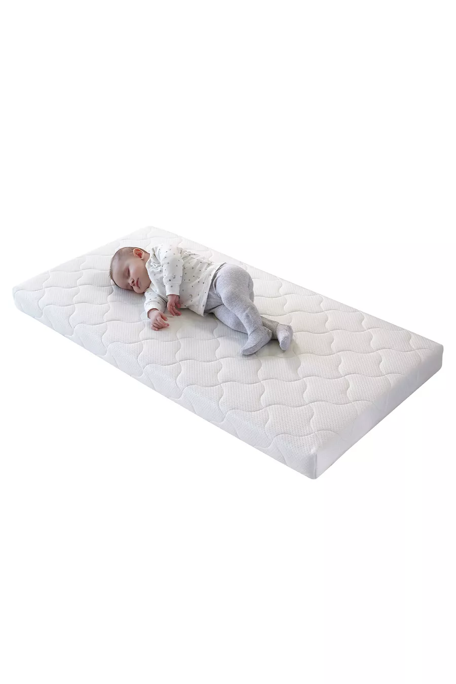Matelas pour bébé en mousse lavable avec housse naturelle en coton