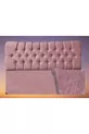 Tête de lit Alc Vénus en velours rose matelassé pour lit double