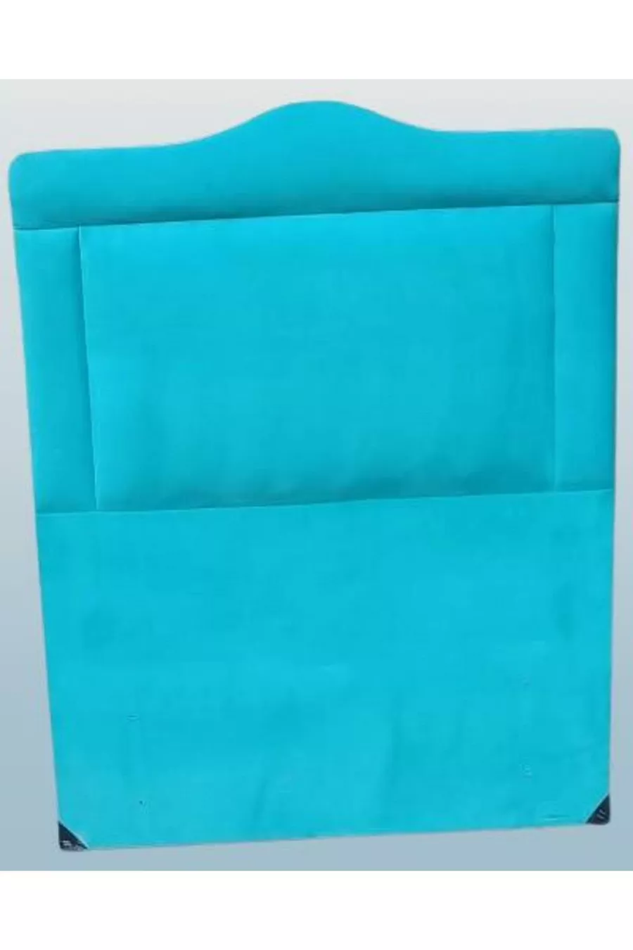 Titre DK Lit Simple Tissu Turquoise Plume Modèle Sculpté Fait Main
