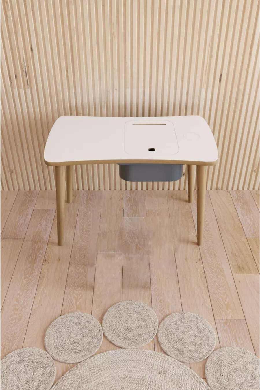 Bureau d'activité Montessori avec un seul tiroir