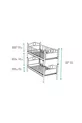 Chambre d'enfant Zümrüt Lit superposé et lit simple en métal Blanc