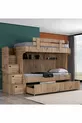 Lit superposé Viva avec tiroirs et 3 matelas confort