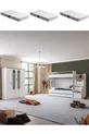 Lit superposé Ranza, lit superposé Vita Bohem avec tiroirs blanc, armoire à 4 portes, 3 matelas Comfort