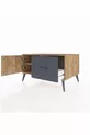 Commode Kronos avec une seule étagère, un tiroir et une porte, pin-pine/antracite