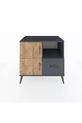 Commode Kronos 2 étagères, 1 tiroir, 2 portes, Anthracite-Sapin/Anthracite