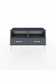 Commode Arges 2 étagères 2 tiroirs Anthracite-Anthracite