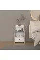 Table de chevet moderne à tiroirs avec étagères % MDF