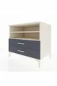 Commode Kronos 2 étagères 2 tiroirs Pierre de lune-Anthracite