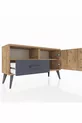 Commode Arges avec 2 étagères, 1 tiroir et 1 porte, en pin/anthracite