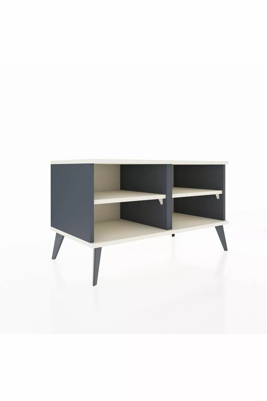 Commode Hyperion 2 étagères Anthracite-Pierre de lune