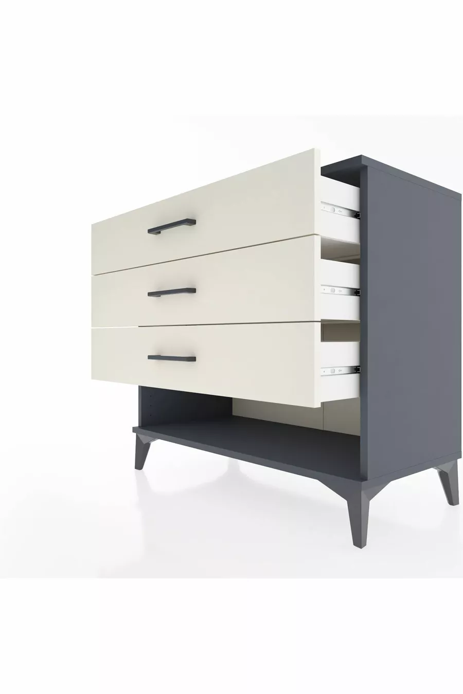 Commode Hyperion 3 tiroirs Anthracite-Silex