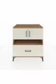 Commode Kronos 3 étagères 1 tiroir 2 portes Pin-Gris