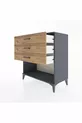 Commode Hyperion 3 tiroirs Anthracite-Sapin
