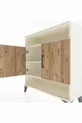 Commode Arges 3 étagères 2 portes Pierre de lune-Pin