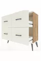 Commode Arges 4 tiroirs Pin-Pierre de Lune