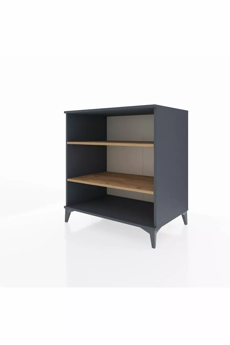 Commode Kronos 2 étagères Anthracite-Pin