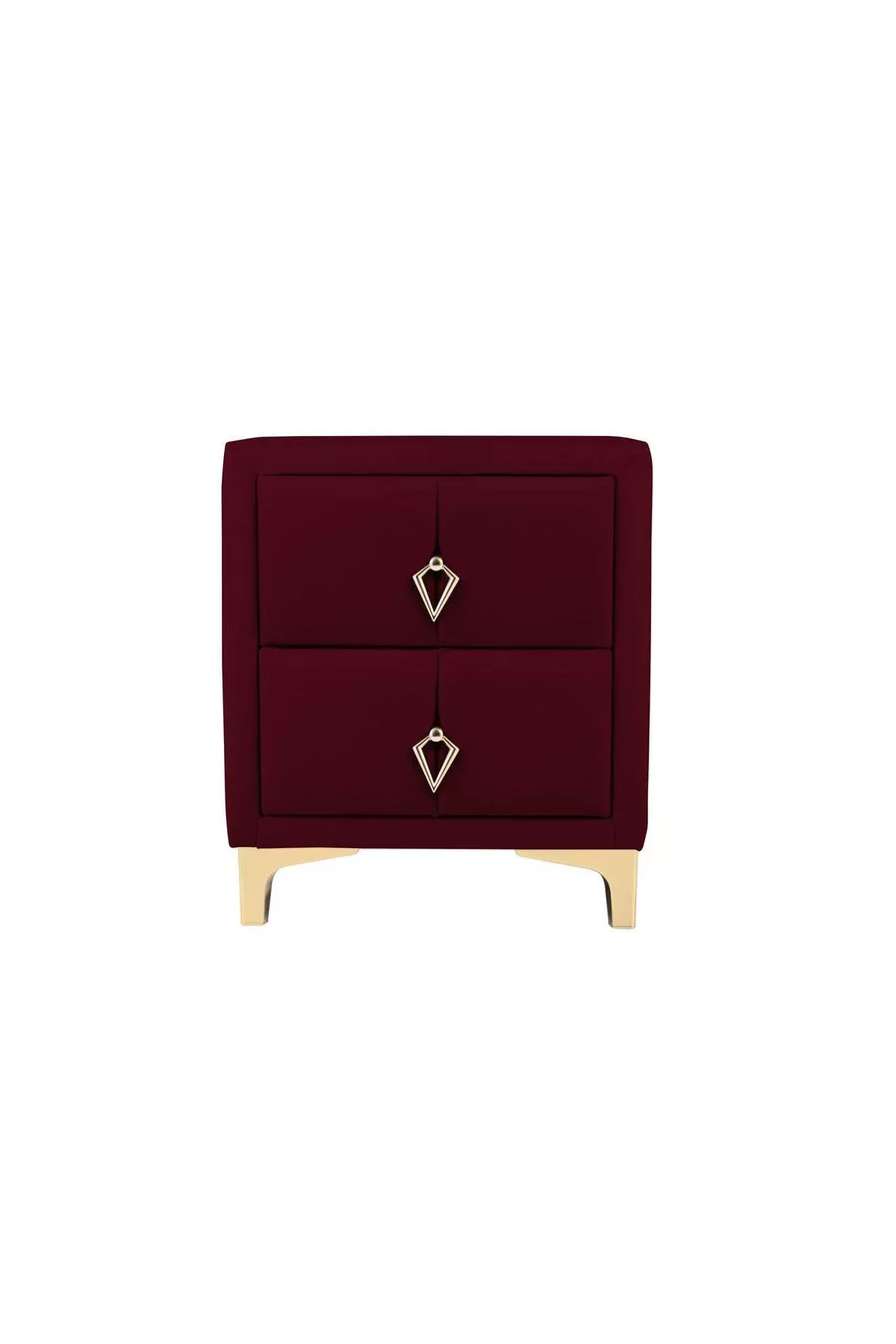 Table de chevet Harmony Gold, à deux tiroirs