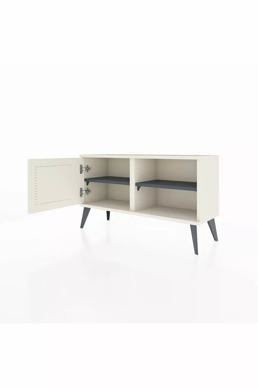 Commode Arges à 2 étagères avec une porte, Ambre/Anthracite