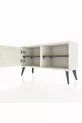 Commode Arges à 2 étagères avec une porte, Ambre/Anthracite